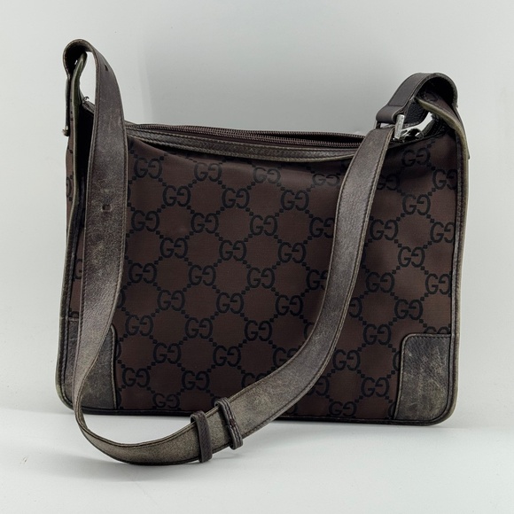 Vintage Gucci Shoulder Bag Brown GG Monogram Canvas - Picture 2 of 15
